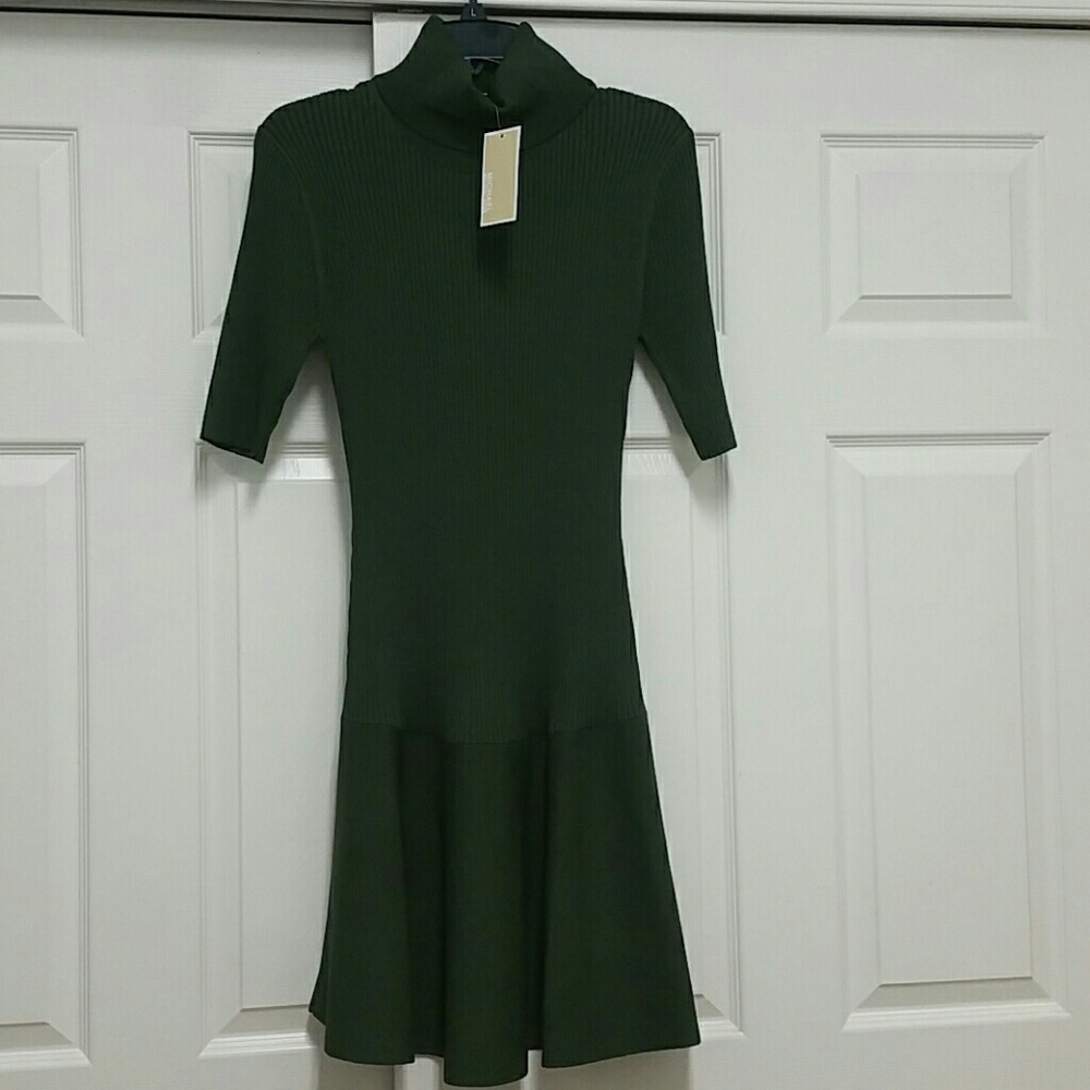 NWT Michael Kors Tank Rib Flare Dress Size Large